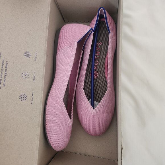 NIB Rothy’s The Daily Round Toe Flat RARE RETIRED COLOR-Size 7-Begonia Pink - Picture 7 of 15